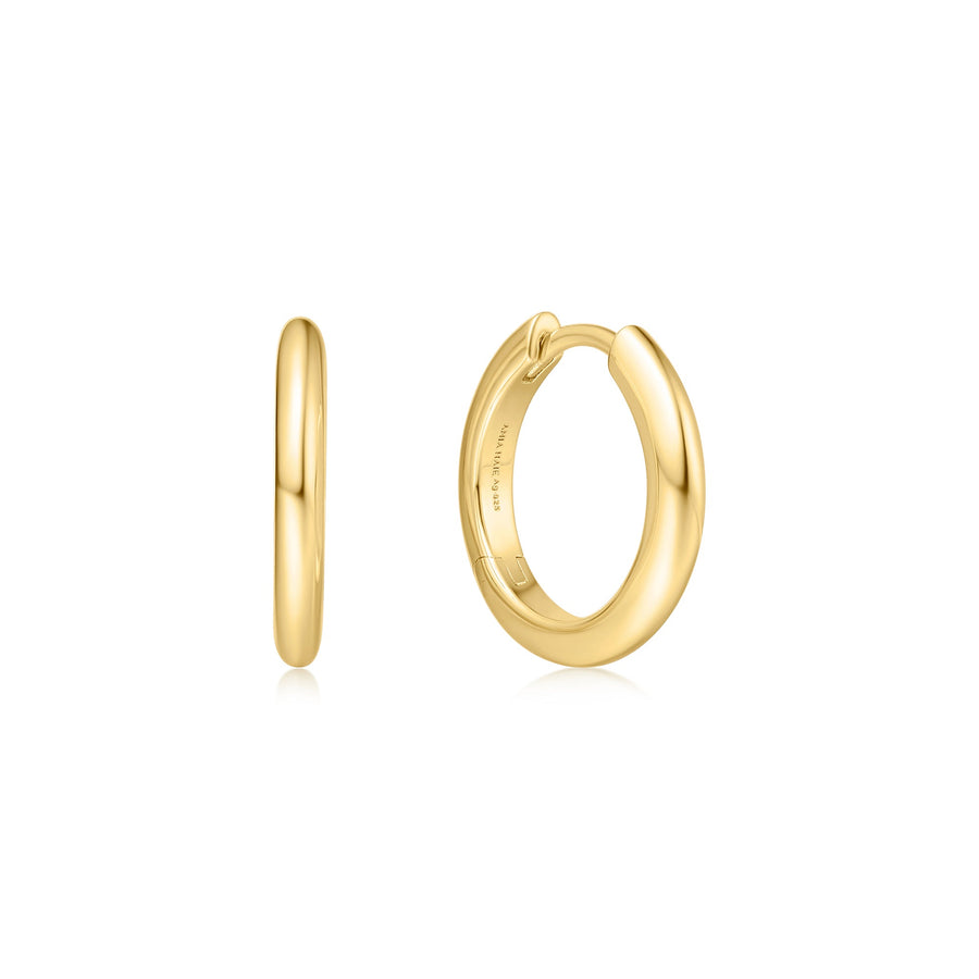 Gold Tube Small Huggie Hoop Earrings E062 - 01GAnia HaieE062 - 01G