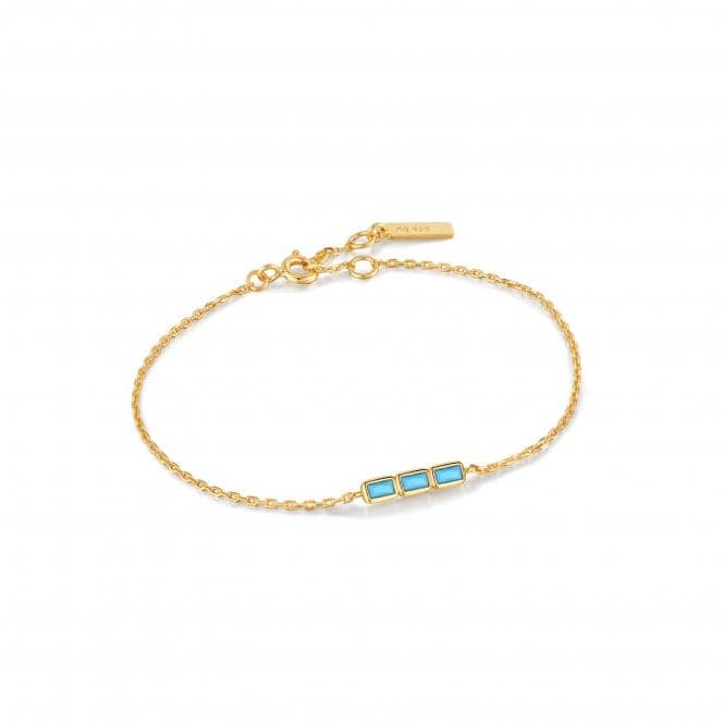 Gold Turquoise Bar Bracelet B033 - 01GAnia HaieB033 - 01G