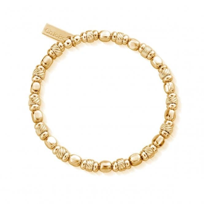 Gold Twisted Cube Filler Bracelet GBTCUBEChloBoGBTCUBE