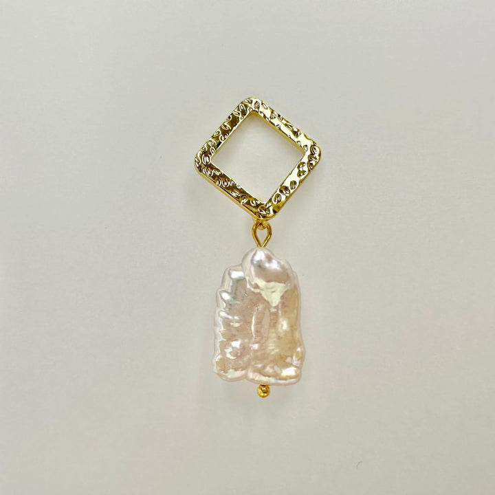 Gold Vermeil Baroque Pearl Drop Earrings