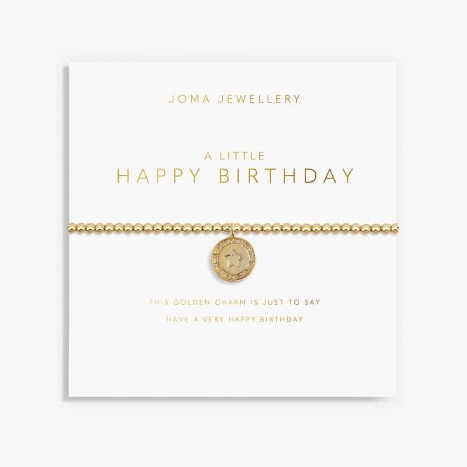 Golden Glow A Little Happy Birthday Gold 17.5cm Bracelet 5946Joma Jewellery5946