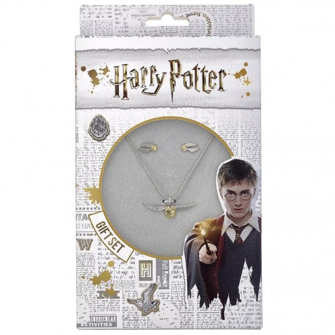 Golden Snitch Necklace and Stud Earring SetHarry PotterGSN0004