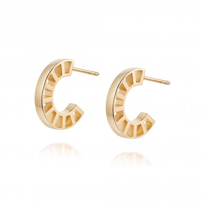 Goldie Huggie Hoop 18ct Gold Plate Earrings HUG12_GPDaisyHUG12_GP
