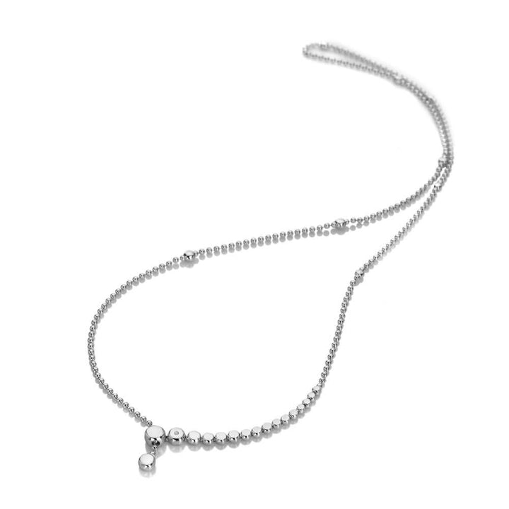 Sterling Silver Graduated Necklace DN217