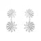 Graphic 3D Flower With Zirconia Long Earrings E6253CBeginningsE6253C