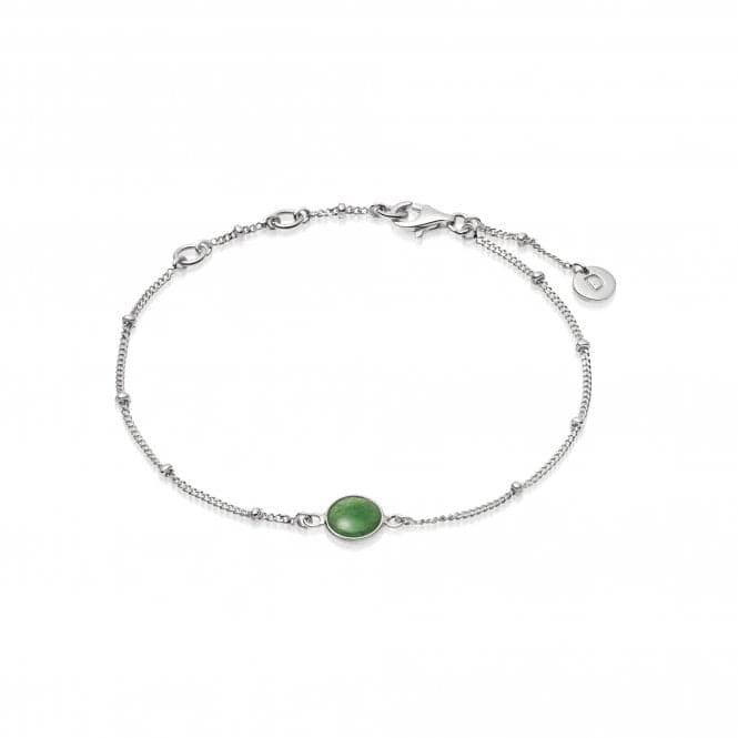 Green Aventurine Healing Stone Bobble Silver Bracelet HBR1001_SLVDaisyHBR1001_SLV
