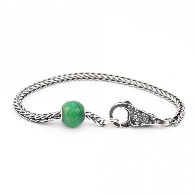 Green Onyx BraceletTrollbeadsTZZUK - 01016 Size 17