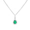 Green Teardrop With Pave Surround Necklace N4465DiamonfireN4465