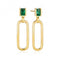 Green Zirconia Roccanova Lungo Earrings SJ - E42256 - GCZ - YGSif JakobsSJ - E42256 - GCZ - YG