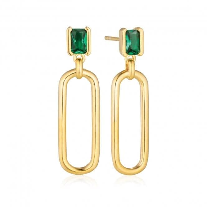Green Zirconia Roccanova Lungo Earrings SJ - E42256 - GCZ - YGSif JakobsSJ - E42256 - GCZ - YG