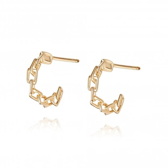 Greta Huggie Hoop 18ct Gold Plate Earrings HUG11_GPDaisyHUG11_GP