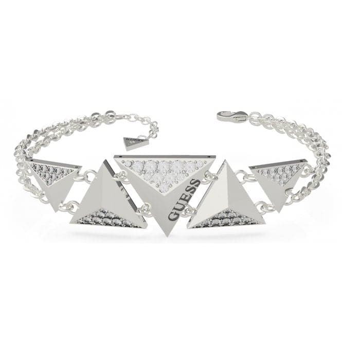 Guess Explosion Double Chain Triangles Silver Bracelet UBB70073 - LGuess JewelleryUBB70073 - L