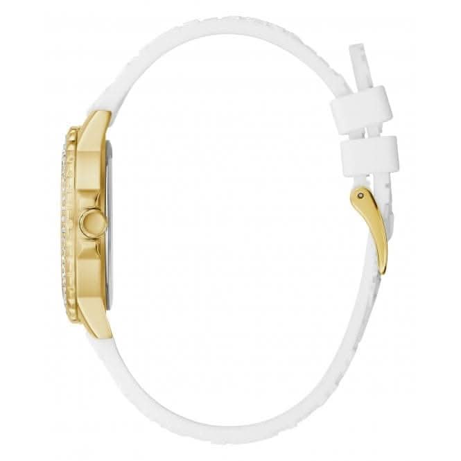 Guess Ladies Crown Jewel Silicone Gold Tone Watch GW0411L1Guess WatchesGW0411L1