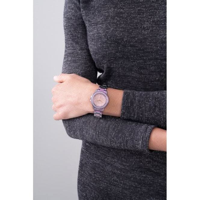 Guess Ladies Crown Jewel Stainless Steel Iridescent Watch GW0410L4Guess WatchesGW0410L4
