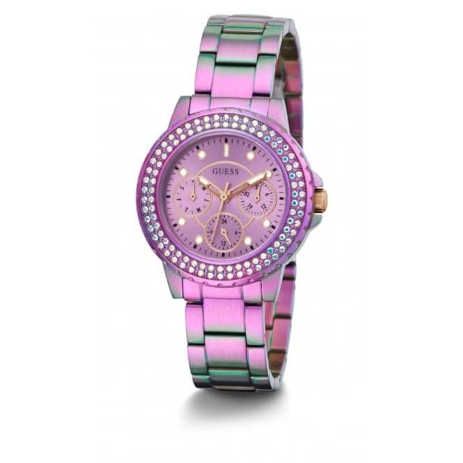 Guess Ladies Crown Jewel Stainless Steel Iridescent Watch GW0410L4Guess WatchesGW0410L4