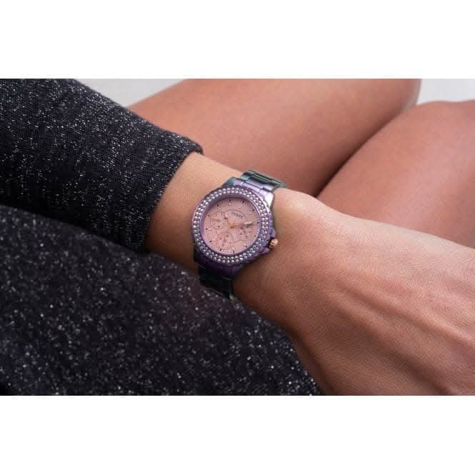 Guess Ladies Crown Jewel Stainless Steel Iridescent Watch GW0410L4Guess WatchesGW0410L4