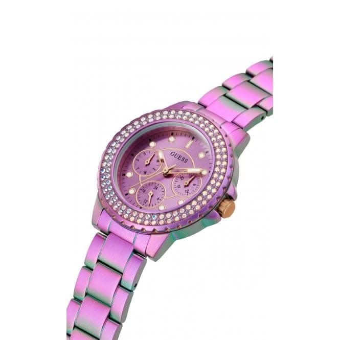 Guess Ladies Crown Jewel Stainless Steel Iridescent Watch GW0410L4Guess WatchesGW0410L4