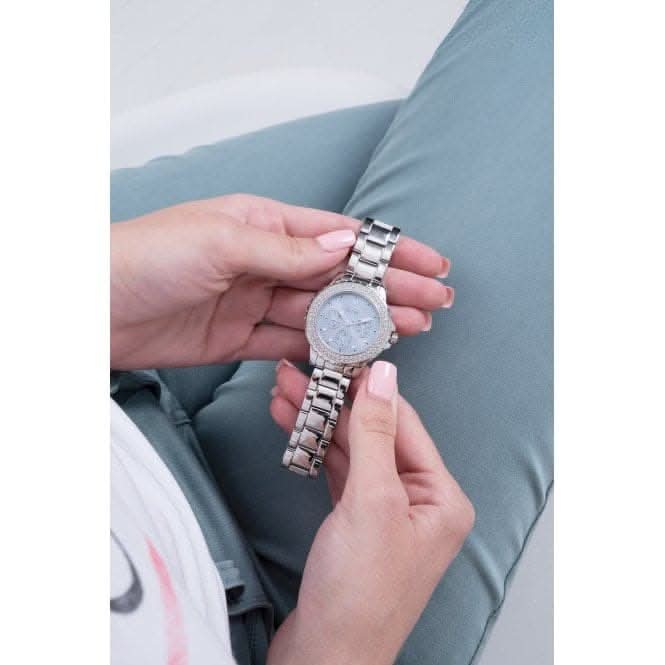 Guess Ladies Crown Jewel Stainless Steel Silver Watch GW0410L1Guess WatchesGW0410L1