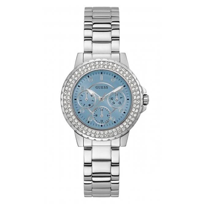 Guess Ladies Crown Jewel Stainless Steel Silver Watch GW0410L1