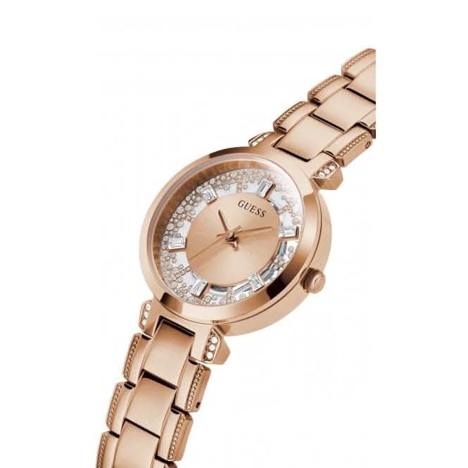 Guess Ladies Crystal Clear Stainless Steel Rose Gold Watch GW0470L3Guess WatchesGW0470L3