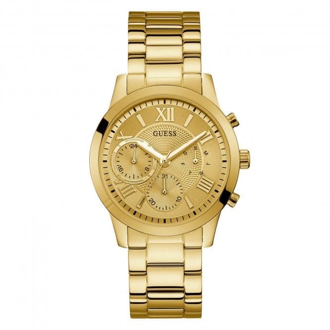 Guess Ladies Gold Watch Champagne Chrono Look Dial W1070L2Guess WatchesW1070L2