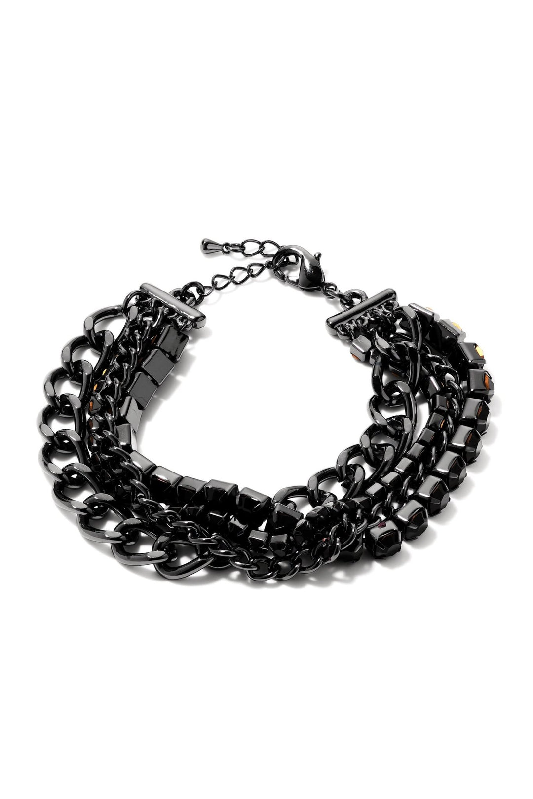 Gun - Grey Mixed Strand Layered BraceletThe Fine CollectiveBA0011478