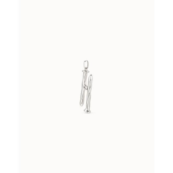 Gimme A Letter H Large Silver Metal Charm CHA0008MTL0000U