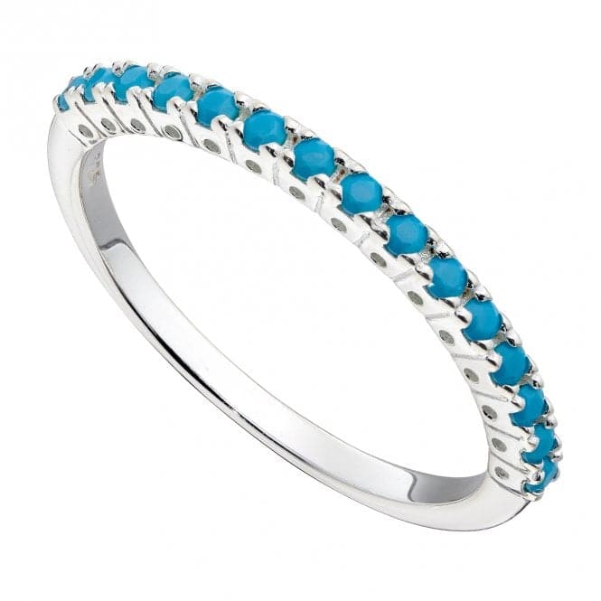 Half Eternity with Turquoise Crystal Ring R3771TBeginningsR3771T 50