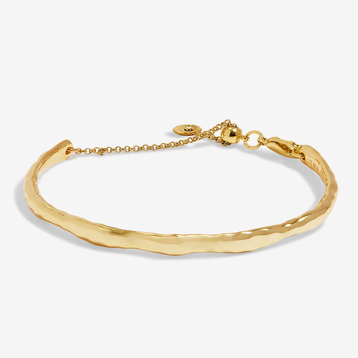 Hammered Bangle Bar Gold Plated Bracelet 7886Joma Jewellery7886