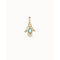 Hamsa Turquoise Metal Natural Stone CharmUNOde50CHA0216TQSORO0U