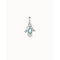 Hamsa Turquoise Metal Natural Stone CharmUNOde50CHA0216TQSMTL0U