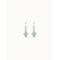 Hamsa Turquoise Metal Natural Stone EarringsUNOde50PEN0906TQSMTL0U
