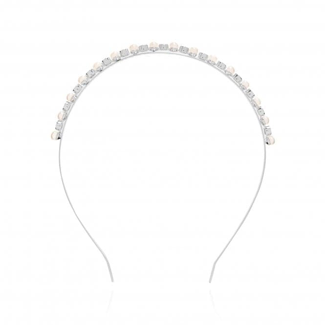 Happy Ever After Hair Accessories Silver Pearl Zirconia Hair Band 3683Joma Jewellery3683