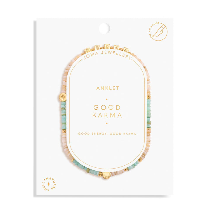 Happy Little Moments Good Karma Gold Plated 23cm Anklet 8238Joma Jewellery8238