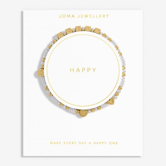 Happy Little Moments Happy Gold Plated 17.5cm Bracelet 7083Joma Jewellery7083