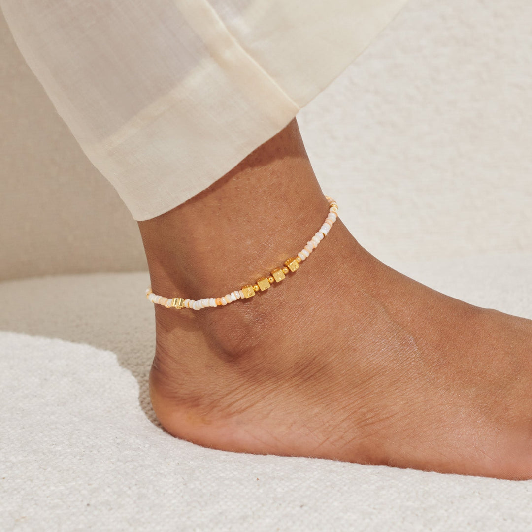 Happy Little Moments Let Your Soul Glow Gold Plated 23cm Anklet 8240Joma Jewellery8240