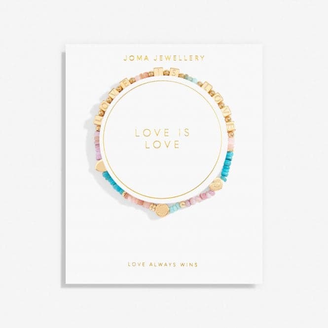 Happy Little Moments Love Is Love Gold 17.5cm Bracelet 7090Joma Jewellery7090