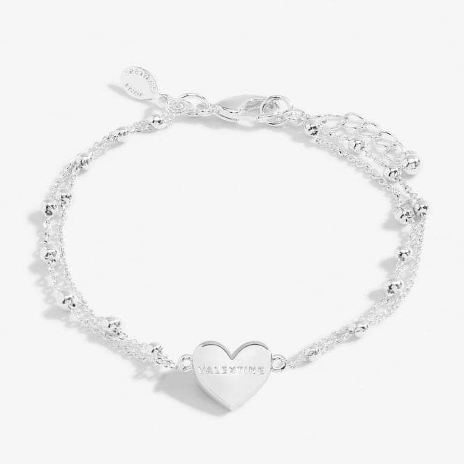 Happy Valentine's Silver Plated 18cm + 3cm Bracelet 6734Joma Jewellery6734