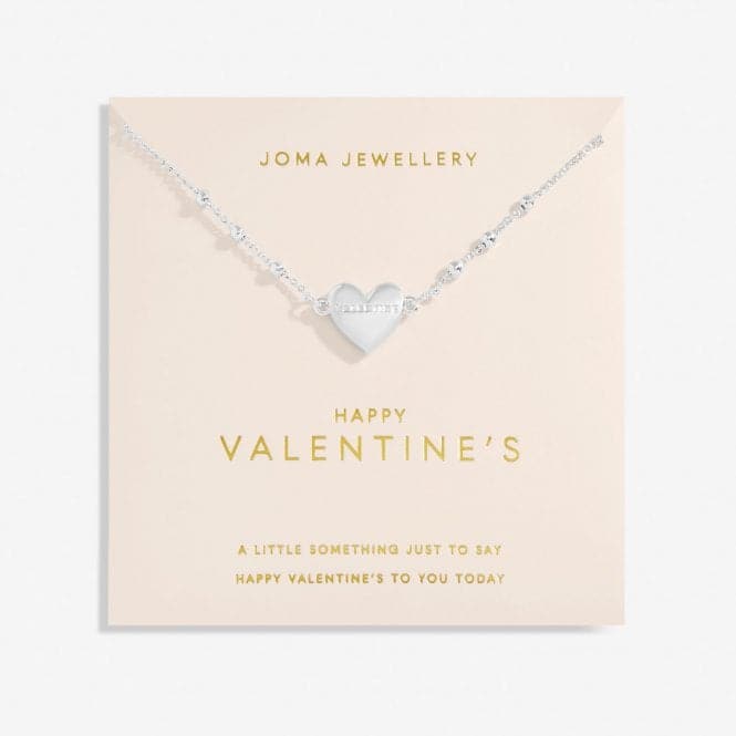 Happy Valentine's Silver Plated 46cm + 5cm Necklace 6735Joma Jewellery6735