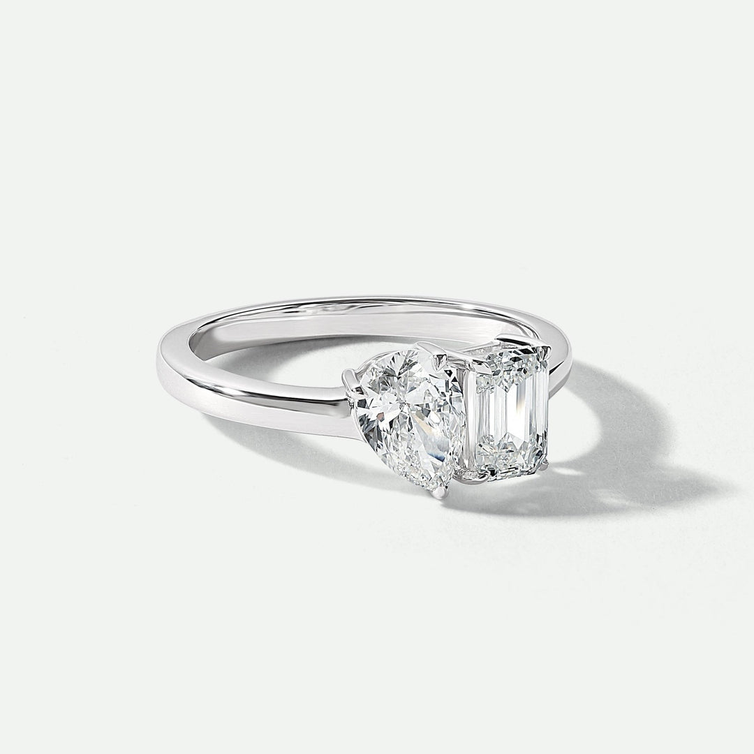 Harmony | 9ct White Gold 1.50ct tw Lab Grown Diamond Toi et Moi RingCreated BrillianceBA0073898 - M