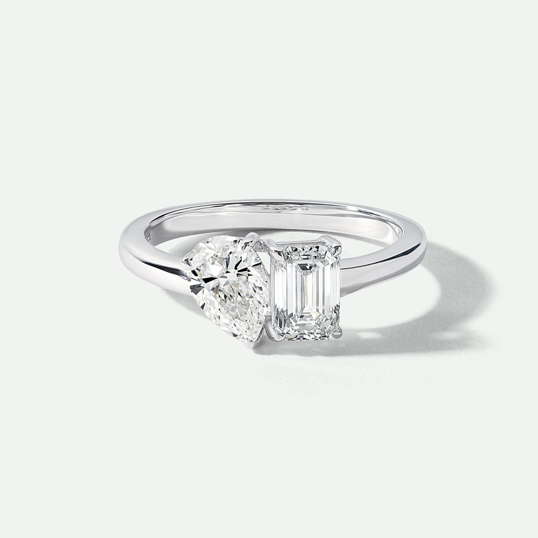 Harmony | 9ct White Gold 1.50ct tw Lab Grown Diamond Toi et Moi RingCreated BrillianceBA0073898 - M