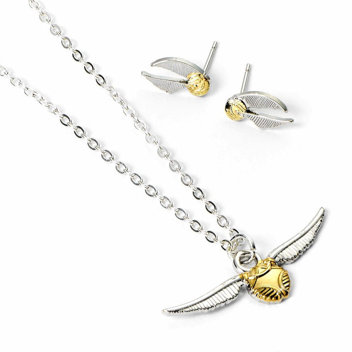 Harry Potter Golden Snitch Necklace and Stud Earrings Set GSNX0004Harry PotterGSNX0004