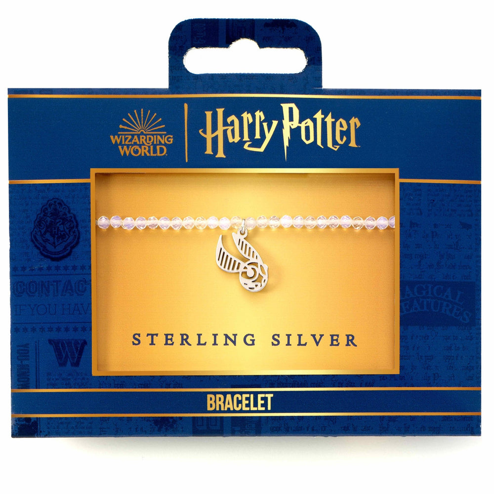 Harry Potter Semi Precious Stone Golden Snitch Charm Bracelet HPCR0584Harry PotterHPCR0584