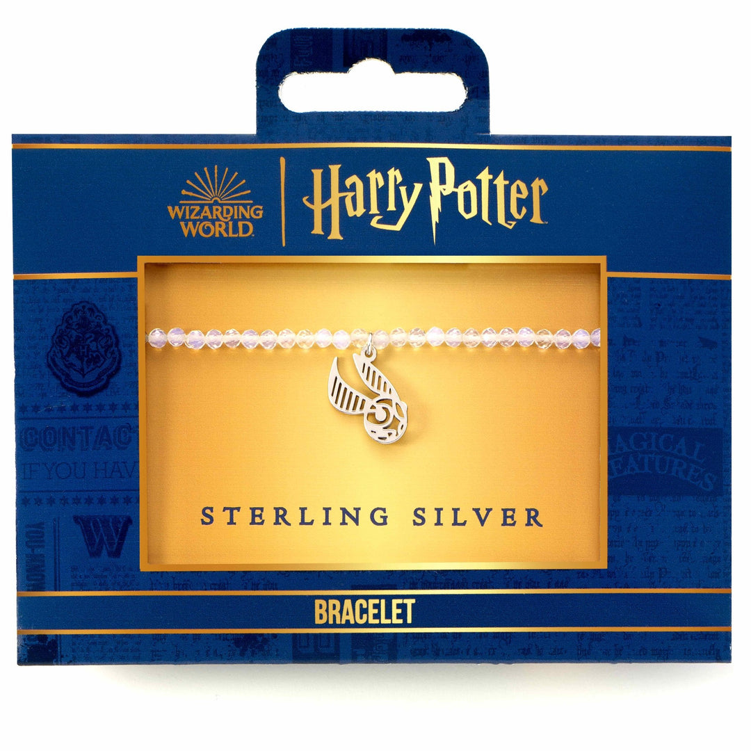 Harry Potter Semi Precious Stone Golden Snitch Charm Bracelet HPCR0584Harry PotterHPCR0584