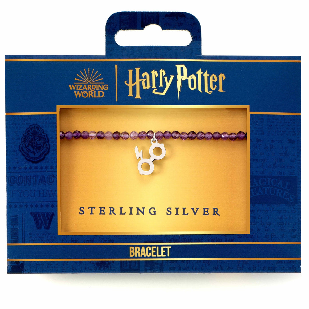 Harry Potter Semi Precious Stone Lightning Bolt Glasses Charm Bracelet HPCR0587Harry PotterHPCR0587