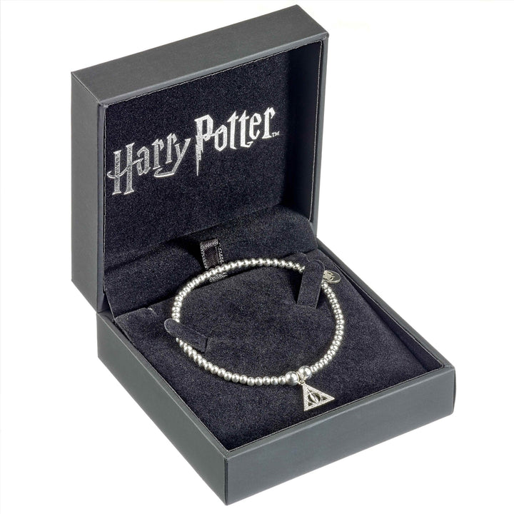 Harry Potter Sterling Silver Ball Bead Deathly Hallow Bracelet BHPSB054Harry PotterBHPSB054