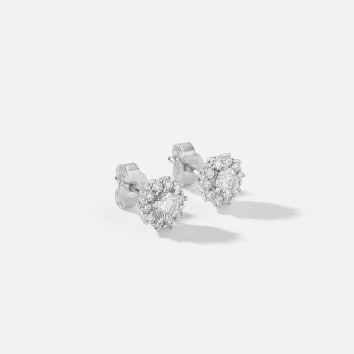 Hazel | 9ct White Gold 0.57ct tw Lab Grown Diamond Cluster Stud EarringsCreated BrillianceBA0072565