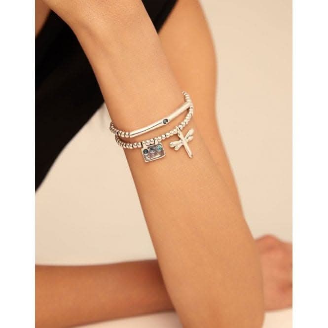 Heal - Me Blue Metal Faceted Crystal BraceletUNOde50PUL2057AZUMTL0L