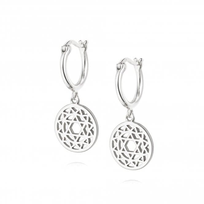 Heart Chakra Drop Silver Earrings ECHK1004DaisyECHK1004