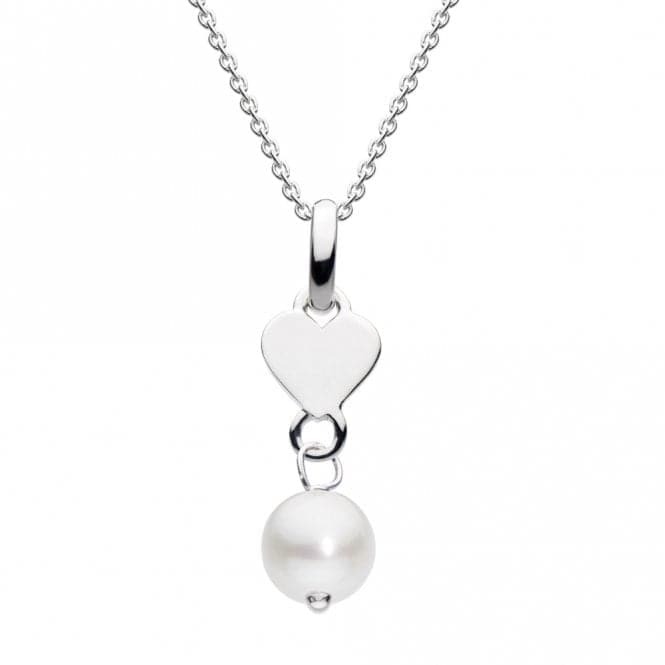 Heart Charm with 6mm Fresh Water Pearl Pendant 97735FPDew97735FP